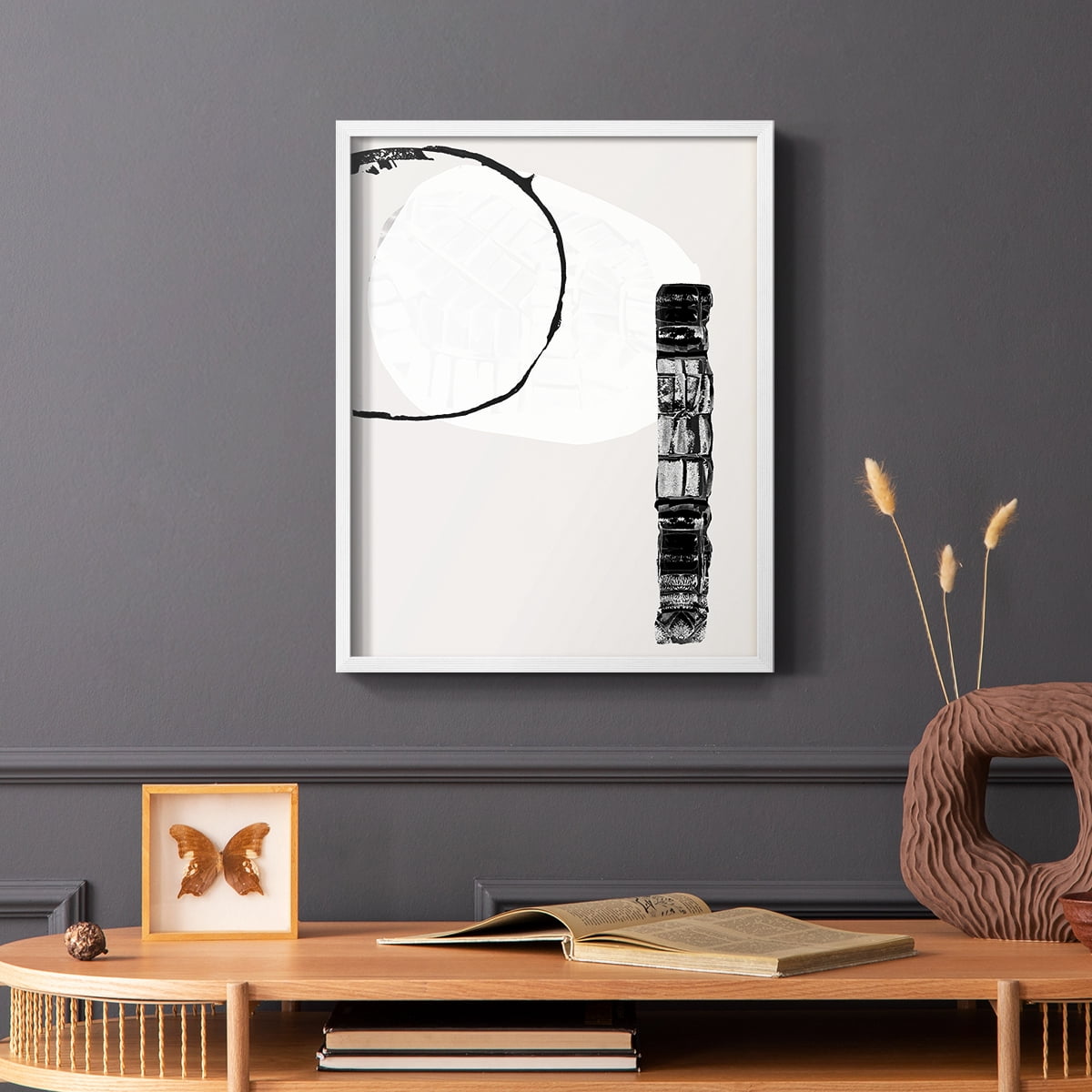 Zen Shapes II Framed Print - Solid Wood in Single Picture Frame Solid Wood 2 Framed Print