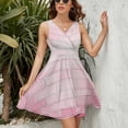 thumbnail image 3 of Pink Brick Wall, Brick Stone Wall Sunlight Sleeveless Dress Women Summer Evening Dresses Ladies Sundress, 3 of 7