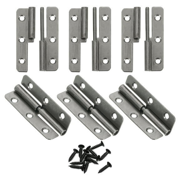 Uxcell 6Pcs Lift Off Hinge, 2" Detachable Lift Off Hinges Left Handed, Black