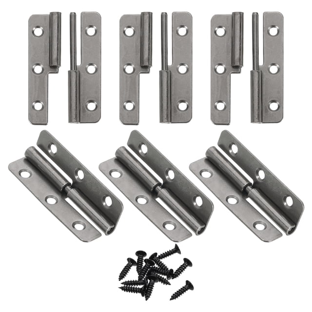 Uxcell 6Pcs Bisagra Desmontable, 2" Bisagras Desmontables de Levantamiento Mano Izquierda, Negra