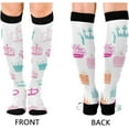thumbnail image 2 of FREEAMG High Elasticity Compression Socks, High Knee Socks Adult Universal Leisure Relieve Fatigue,Princess Crown Travel Daily with Running (2 Pair), 2 of 7