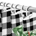thumbnail image 5 of Christmas Pink Truck Shower Curtain, 36" x 72", Xmas Green Tree Black Buffalo Plaid Winter Waterproof Bathroom Curtain Washable Shower Curtain Set with 12 Hooks, 5 of 6