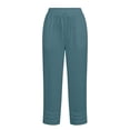 thumbnail image 3 of cocolona Womens Casual High Waist Wide Leg Pants Elastic Waist Drawstring Straight Vacation Lounge Pants with Pockets, 3 of 5