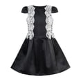 thumbnail image 1 of Girls Dress Black White Color Contrast Lace Bow Tie 6, 1 of 7