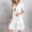 White, variant on Summer Solid Dresses for Women 2026 Short Sleeve v Neck Mini T Shirt Dress - Midi Dress Flowy Pleated Beach Sundress - Summer Trendy Vacation Beach Dress Black L