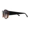 thumbnail image 3 of Womens Elegant Chic Oversize Oval Designer Fashion Plastic Sunglasses Black Brown, 3 of 4