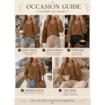 thumbnail image 6 of DOKOTOO Womens Sweaters V Neck Long Sleeve Crochet Knit Pullover Tops Soft Lightweight Sweater Pointelle Detail Ribbed Cuff Shirts S-2XL, 6 of 7