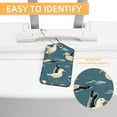 thumbnail image 3 of Seagull Square PU Leather 2 Pack Travel Tag - Bag Tag - Suitcase Tag with Privacy Cover and Stainless Steel Ring - Suitable for Travel, Backpack, and Handbag, 3 of 7