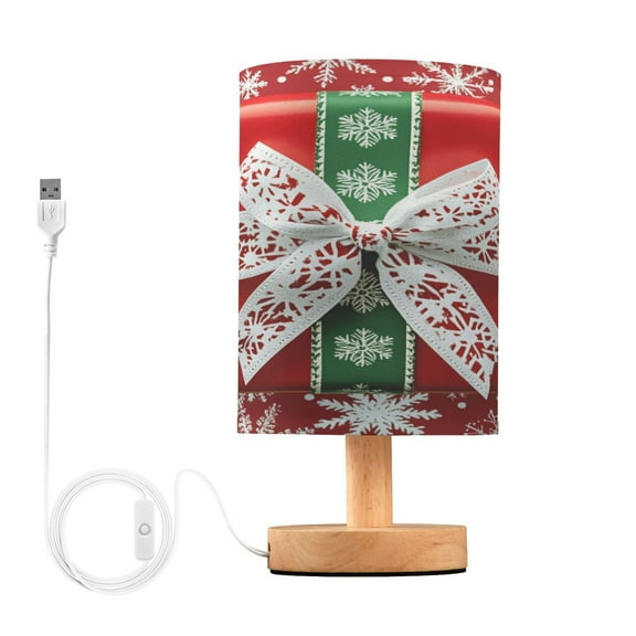 BZSMCE Lamp Modern White Snowflake Ribbon Bow Creative Patter Night Light