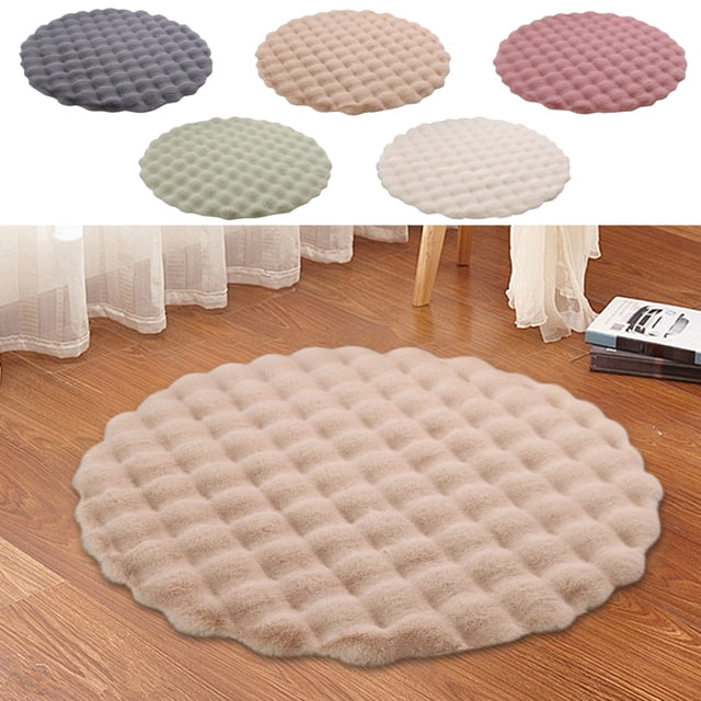 Sentmoon Kitchen Rugs Non Slip Washable Rugs for Living Room Round Carpet Sofa Round Cushion Floor Cushion Living Room Coffee Table Carpet Facecloth Floor Cushion for Garage, Patio, RV, Camping