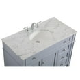 thumbnail image 6 of Elegant Decor Park Avenue 42" Metal MDF Marble Single Bathroom Vanity in Gray, 6 of 8