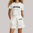 thumbnail image 2 of Gaexia Girls Summer Outfits Size 10-12 Solid Color Short Sleeve Clothes Casual Sport T-Shirt and Shorts Set Two Piece Set Little Girls, 2 of 4
