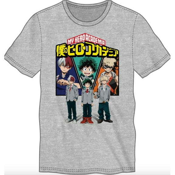 My Hero Academia Characters Crew Neck Short-Sleeve T-shirt-Medium