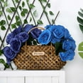 thumbnail image 6 of Efavormart 14 Navy Blue Velvet Roses Artificial Flower Bouquet for DIY, Floral Arrangment, Home, Party, Garden, Table Centerpieces Decorations, 6 of 6