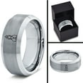 thumbnail image 4 of Gray Rings for Men Tungsten Best Gift Gamer Dad Gifts Oval Couple Jewelry Metal Groomsmen, 4 of 7