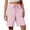Pink, variant on Women’s Striped Cargo Bermuda Shorts, DUnrefinedstring Waist with Patch Pockets for Outdoor Backyard Lawn Picnic Gatherings Purple XL