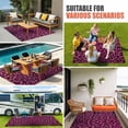 thumbnail image 4 of Pink Leopard Print Outdoor Rug for Patio/Deck/Porch, Non-Slip Large Area Rug 3 x 5 Ft, Retro Chic Abstract Animals Texture Indoor Outdoor Rugs Washable Area Rugs, Reversible Camping Rug Carpet Runner, 4 of 8