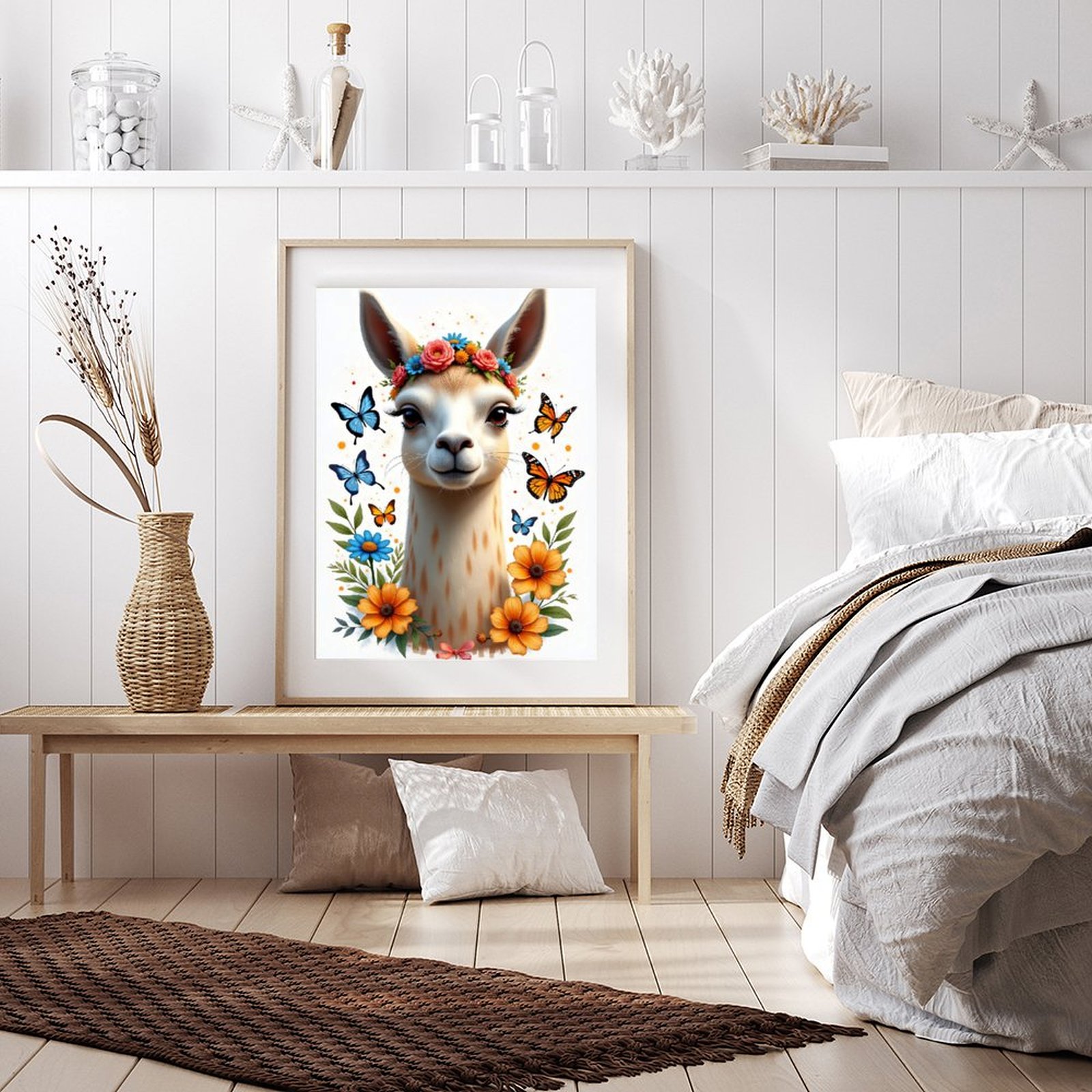 絵画 ARUPAKA Diamond Art Kit for Adults, Cartoon Alpaca Print No.42 Diamond
