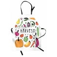 thumbnail image 1 of Harvest Apron, Drawing Food Pumpkin Pepper Carrot Onion Eggplant Potato Radish Avocado, Unisex Kitchen Bib with Adjustable Neck for Cooking Gardening, Adult Size, Multicolor, by Ambesonne, 1 of 4