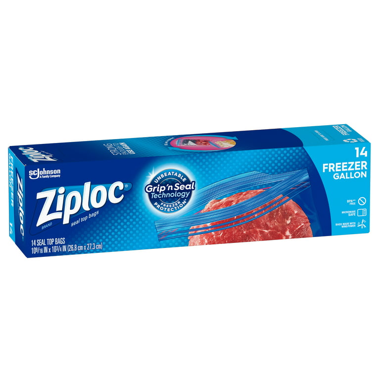 Ziploc 1 Gal. Double Zipper Freezer Bag (14-Count) - Tiger Island