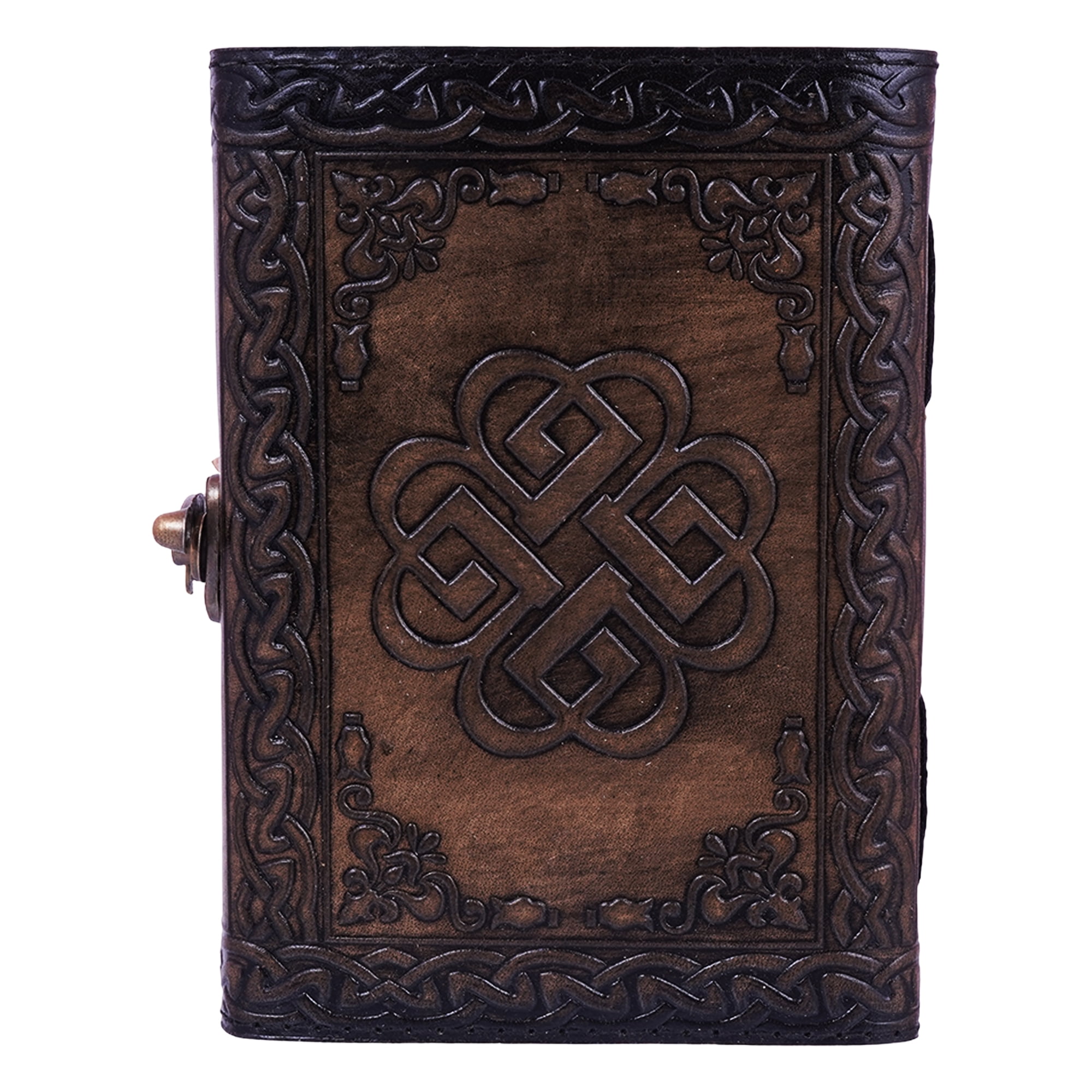 Dragon Holding Lantern Embossed Leather Journal – 5 x 7 Inch Handmade Vintage Notebook for Writing, Sketching & Travel