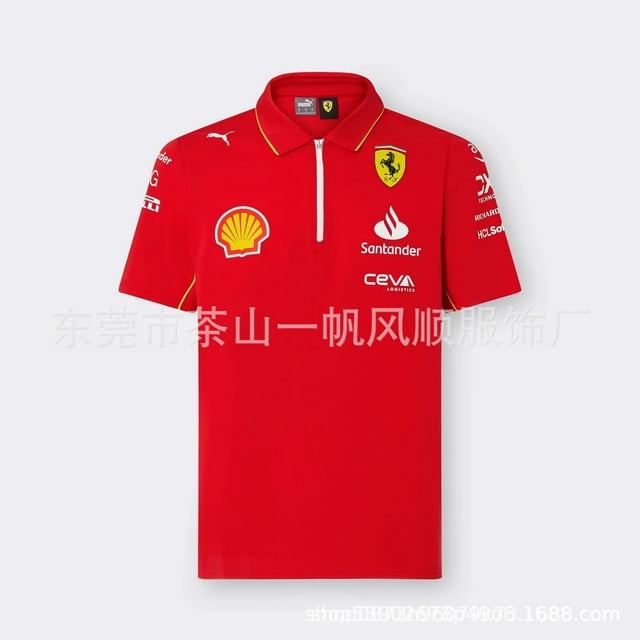Racing Polo Short Sleeve Men, F1 Racing Polo Shirt, Comfortable, Wear-resistant, Anti-static--Week