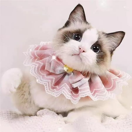 Namzi Pink L Size Pet Bow Tie Collar for Cats Small Dogs Vintage Bowtie Accessory Collars Category - 1 Piece