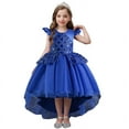 thumbnail image 6 of XBASW Kids Toddler Flower Girl Tulle Dress Baby Trailing Princess Dress 4-12 Years Bridesmaid Birthday Performance Gown for Girls, 6 of 10