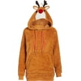 thumbnail image 5 of Prestigez Womens Hoodie Holiday Sweatshirt Female, Brown, Size: S/M, Secret Santa, 5 of 6