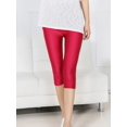 thumbnail image 1 of Leggings Shorts Néon Capris Brillants en Polyester Spandex Colorés Haute Élasticité Décontractés, 1 of 6