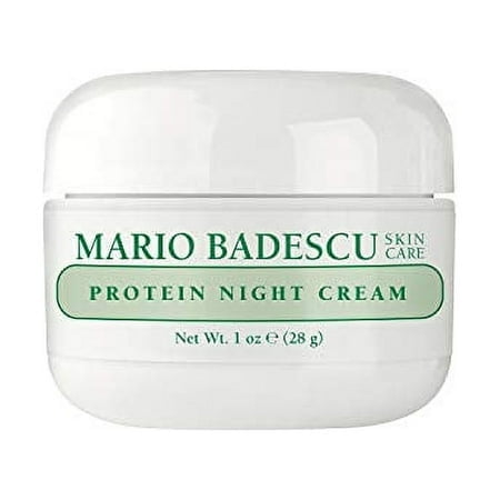 Mario Badescu Protein Night cream for Dry and Sensitive Skin Anti-Aging Night cream Formulated with Peptides & collagen 1 OZ
