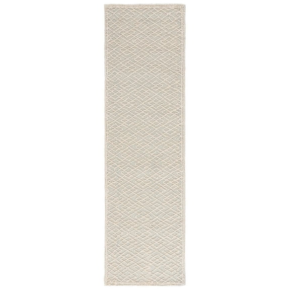 SAFAVIEH Trace Einri Geometric Runner Rug, Ivory/Blue, 2'3" x 8'