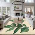 thumbnail image 4 of Abstract Tropical Plants Area&nbsp;Rug 6x9ft Retro Green Leaves Non-Slip&nbsp;Washable Square&nbsp;Rugs Soft Felt Indoor Floor Mat for Bedroom Kitchen Living Room Bathroom, 4 of 9