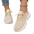 thumbnail image 5 of Domzle Womens Walking Shoes Slip On Sneakers | Casual Mesh Comfortable Breathable Lightweight Running Athletic Beige 38, 5 of 6