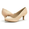 thumbnail image 2 of DREAM PAIRS Women's Bridal Wedding Party Low Heel Pump Shoes LUVLY NUDE/SUEDE Size 9.5, 2 of 4