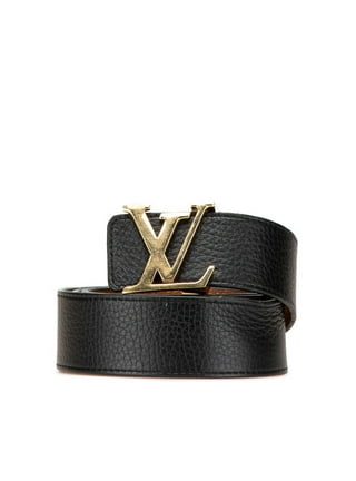 【らー】Louis Vuitton ブラック ベルト ルイ・ヴィトン イニシャル ベルト モノグラム エクリプス