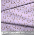 thumbnail image 2 of Soimoi Purple Modal Satin Fabric Antler & Star Printed Craft Fabric by the Yard 42 Inch Wide, 2 of 3