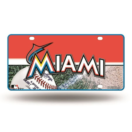 Marlin Tag - Rico MLB Miami Marlins Auto Metal Tag Car License Plate MTG