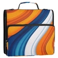 thumbnail image 5 of FORMRS Zipper Binder with Shoulder Strap 2-inch Ring 500 Sheet Capacity File Bag, Orange Abstract Wavy, 5 of 5