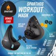 thumbnail image 4 of Máscara de entrenamiento Sparthos Workout High Altitude para gimnasio, color negro, 4 of 8