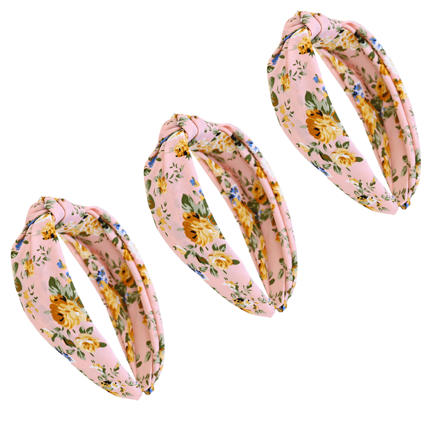Diademas anchas anudadas para mujeres y niñas, aros antideslizantes con nudo cruzado bohemio, diademas y accesorios para el cabello a la moda para mujer