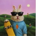 thumbnail image 2 of Art.com Skater Bunny Stretched Canvas Print Wall Art by Lucia Heffernan, 30" x 30", 2 of 4