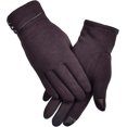 thumbnail image 5 of 1 par de Gants Chauds Pour Femmes D'hiver Pour Femmes Couleur De Caf, Cran Tactile, Gants Pais Doubls Coupe-vent, 5 of 5