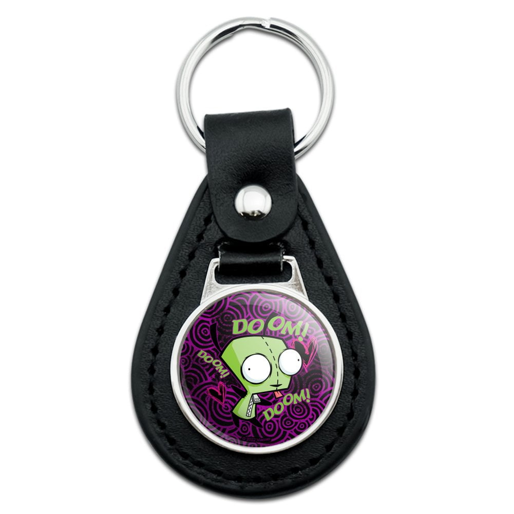 Black Leather Invader Zim Gir Doom Dance Keychain