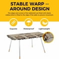 thumbnail image 4 of Spring Flower Table Cloths for 8 Foot Rectangle Tables, Farmhouse Vintage Truck Black Plaid Wood Grain Patio Waterproof Elastic Fitted Tablecloths, Washable Rectangular Table Cover for Camping, 4 of 8