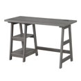 thumbnail image 2 of Convenience Concepts Designs2Go Bureau Tréteau avec Station de Recharge en Bois Gris, 2 of 7