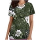 thumbnail image 1 of Tops Cortos para las Mujeres, Halloween Impreso en Cuello en V con Bolsillo, Moda Casual Manga Corta, 1 of 5