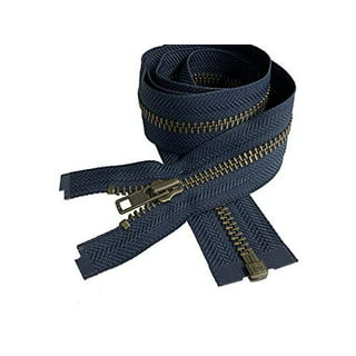 YaHoGa #10 25 Inch Brass Separating Jacket Zipper Right Handed Heavy Duty  Metal Zipper for Men's Jackets Coats Sewing Crafts (25 Right Hand)