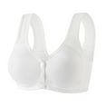 thumbnail image 4 of White Women's Bra, High Support Bras For Women Adjustable Strap Full Coverage Up Bras Comfortable No Underwire Wireless Bras,Women's Bra 36, 4 of 9