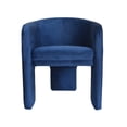 thumbnail image 2 of Modrest Kyle Three-Legs Modern Velvet Upholstered Accent Chair in Blue, 2 of 5